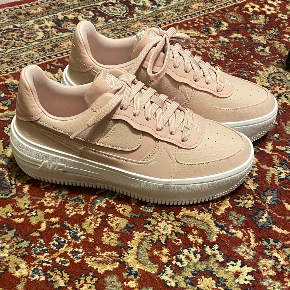 Nike Women's Platform Blush Pink Air Force 1s